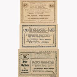 Alberndorf (OÖ) - 10,20,50 Heller 25 April 1920, (KKN.17)Ia) Erh. I