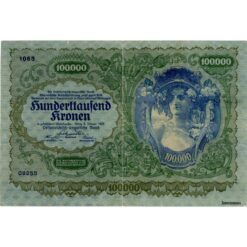Österr.- Ungarische Bank - 100.000 Kronen 1922, (KK.173 / ANK 207) Erh. IV