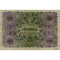 Alternative view of Österr.- Ungarische Bank - 100.000 Kronen 1922, (KK.173 / ANK 207) Erh. IV