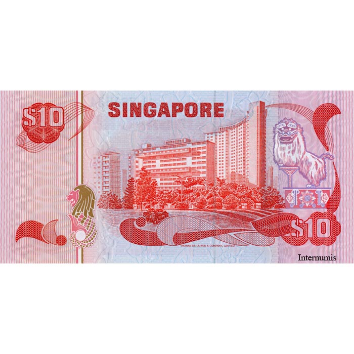 Singapur - 10 Dollars ND (1976) , (P.11b) Erh. UNC – Bild 2