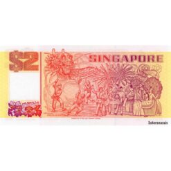 Alternative view of Singapur - 2 Dollars  ND (1990) , (P.27) Erh. UNC