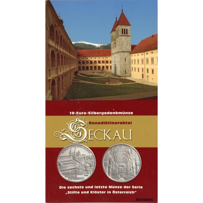 10 Euro 2008, **Abtei Seckau** Erh. hgh./Farbblister,