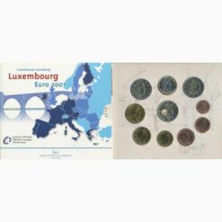 Luxemburg  - offizieller Kursmünzensatz 2007,  Erh. stgl.im Blister