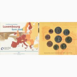 Luxemburg  - offizieller Kursmünzensatz 2008,  Erh. stgl.im Blister
