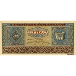 Kroatien - 5000 Kuna 1.9.1943, (P.13) Erh. AU