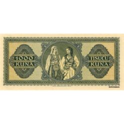 Alternative view of Kroatien - 1000 Kuna 1.9.1943, (P.12) Erh. AU