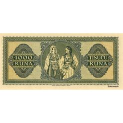 Alternative view of Kroatien - 1000 Kuna 1.9.1943, (P.12) Erh. UNC