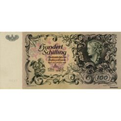 Österr.Nationalbank - 100 Schilling 1949, Vs. Frauenkopf und Putto, Rs.Donaunixe, (KK.233 / P.131 / ANK.263) Erh. II+