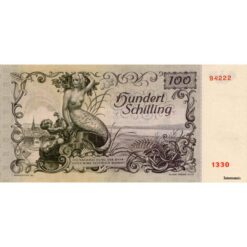 Alternative view of Österr.Nationalbank - 100 Schilling 1949, Vs. Frauenkopf und Putto, Rs.Donaunixe, (KK.233 / P.131 / ANK.263) Erh. II+