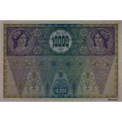 Alternative view of Österr.-Ungarische Bank - 10.000 Kronen 2.11.1918, DEUTSCHÖSTERREICH - Aufdruck Waagrecht, rechts von der Krone, 2. Auflage, (KK.150a / ANK 184/P.66) Erh. II+