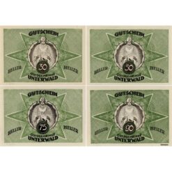 Unterwald(OÖ) - 30,50,75,90 Heller 23.7.1920, Auflage III (KKN.S1100)II)c) Erh. I-