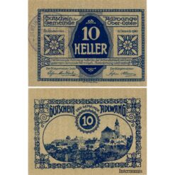 Adlwang(OÖ) - 10 Heller 1920, Unterdruckmuster 1, Gmst. 29 mm Durchmesser, (KKN.5)d) Erh. I
