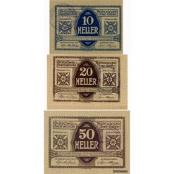 Adlwang(OÖ) - 10,20,50 Heller 1920, mit Gmst. 29 mm Durchmesser, (KKN.5)e) Erh. I