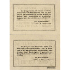 Altenfelden (OÖ) - 5,10 Heller 1920, Glanzpapier braun, Druck schwarz, (KN.S27)III) Erh. I/I-