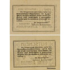 Altenfelden (OÖ) - 5,10 Heller 1920, Glanzpapier silber, Druck schwarz, (KN.S27)III) Erh. I/I-