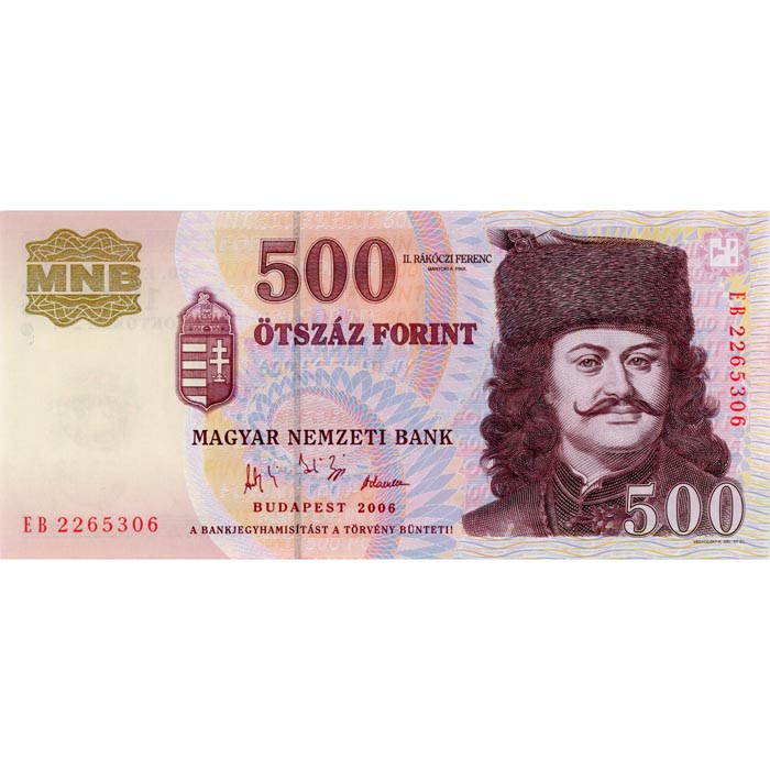 Ungarn - 500 Forint 2006, 50 J. Volksaufstand, (P.194) Erh. UNC