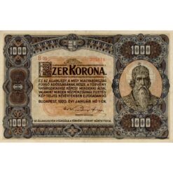 Ungarn - 1000 Korona 1.1.1920, (P.65) Erh. XF