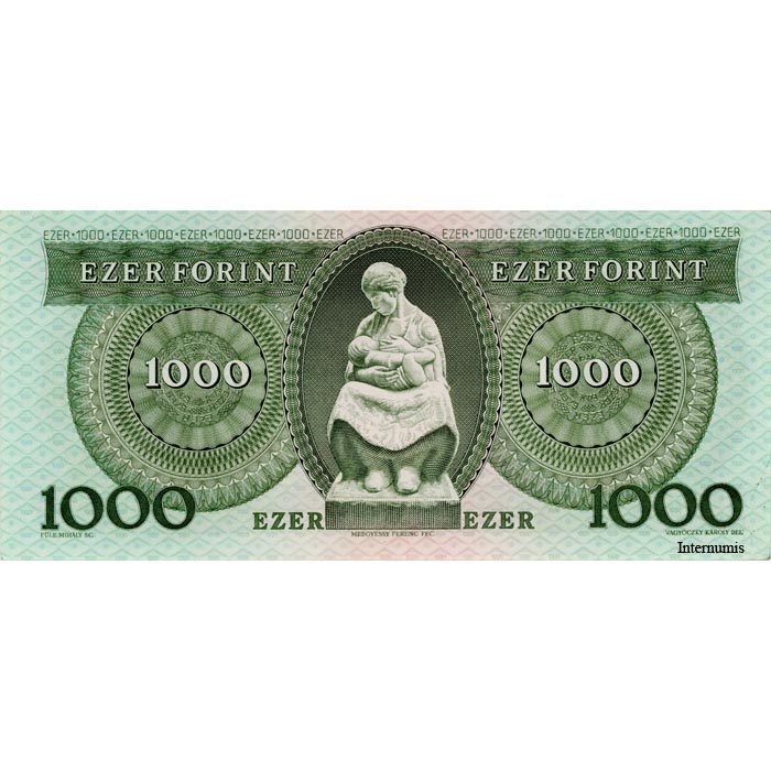 Ungarn - 1000 Forint 25.3.1983, (P.173a) Erh. XF – Bild 2