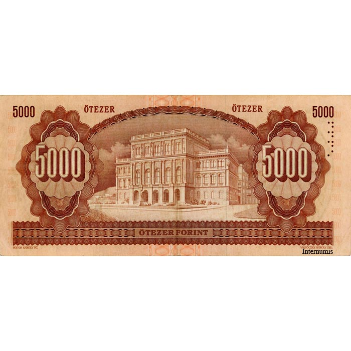 Ungarn - 5000 Forint 31.7.1990, (P.177) Erh. VF – Bild 2